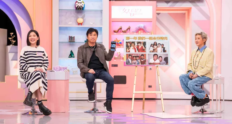 胡瓜（中）暖心舉動數不完，Sandra（左）和藍心湄爆有他在就安心。TVBS提供