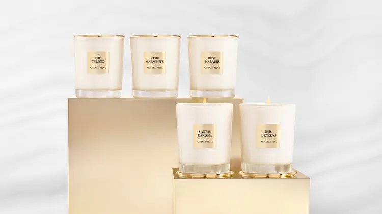ARMANI/PRIVÉ高級訂製居家香氛蠟燭，各175g／3500元。品牌提供