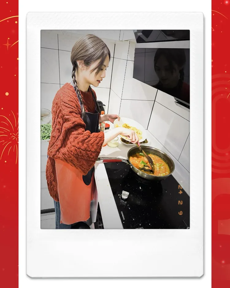 楊丞琳過年在家下廚。翻攝自楊丞琳臉書