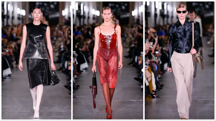 TORY BURCH此次大量運用不同材質。品牌提供