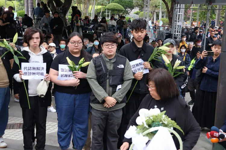 民眾到場抗議。莊宗達攝