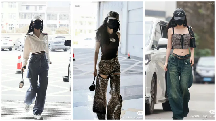 虞書欣經常以短版上衣搭配高腰褲。翻攝小紅書