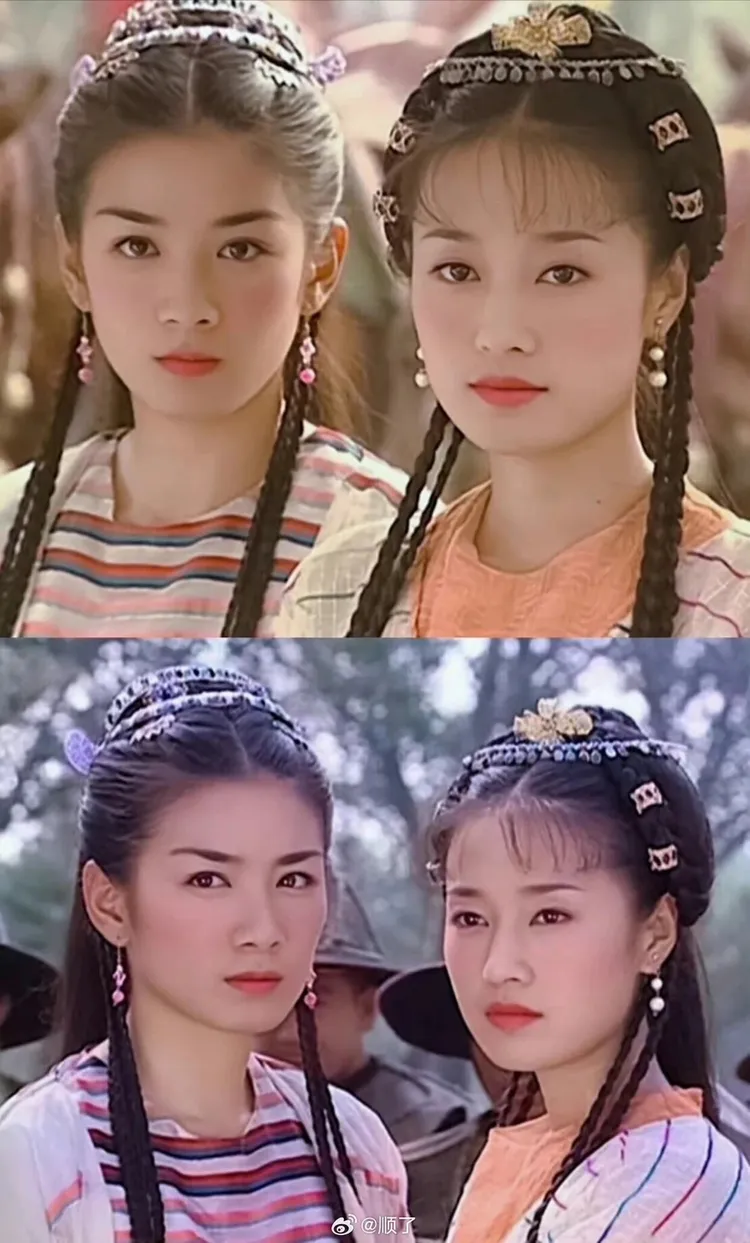 黃奕（左）和馬伊琍分飾小燕子、紫薇。翻攝微博