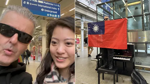 酸爆小粉紅！英鋼琴家秀中華民國國旗　撂台語「台灣加油」