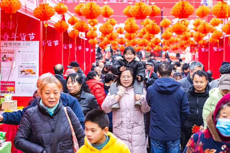 貴州安順市的年貨市場。新華社