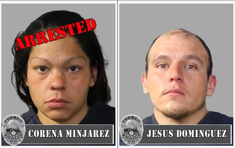 孩子的父親多明格茲（右圖）及女友明嘉雷斯涉重嫌，警方發布這張照片時，父親仍在逃。翻攝普韋布洛警方X@PuebloPolice1