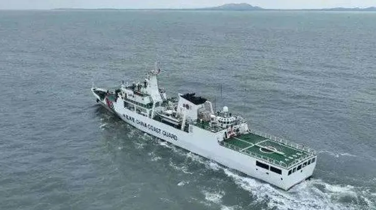 中國海警局聲稱，福建海警在金門附近海域展開執法巡查。翻攝中國海警局官方微信