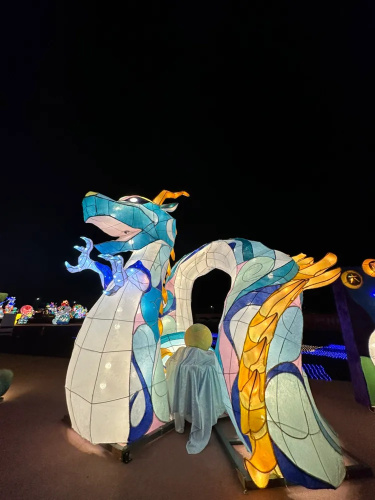 大灣國小「龍躍鯽魚潭」榮獲親子組燈王。教育局提供