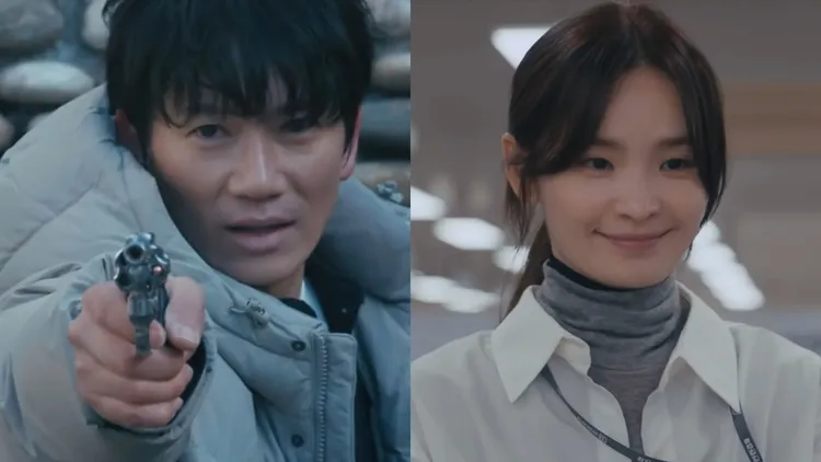 池晟（左圖）、田美都合作犯罪驚悚劇《Connection》。翻攝SBS