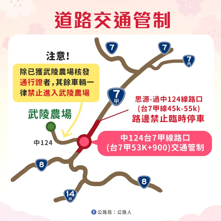 道路交通管制。公路局提供