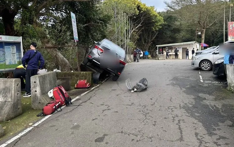 車禍現場。蘆竹警分局提供
