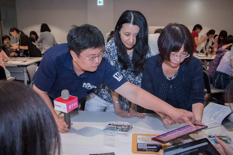 楊易霖參與教育活動年會。教育部提供