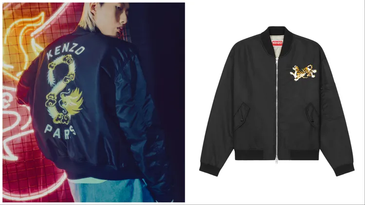 CNY限定金縷龍繡黑色飛行員外套，3萬8800元。品牌提供