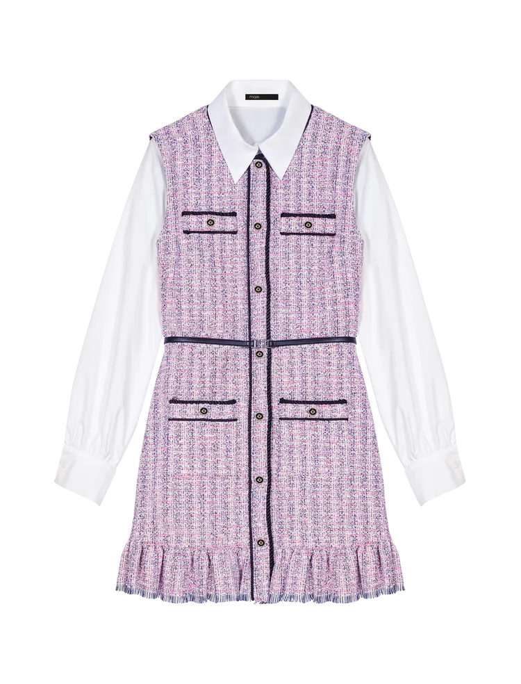 毛呢兩件式洋裝，1萬5190元。品牌提供