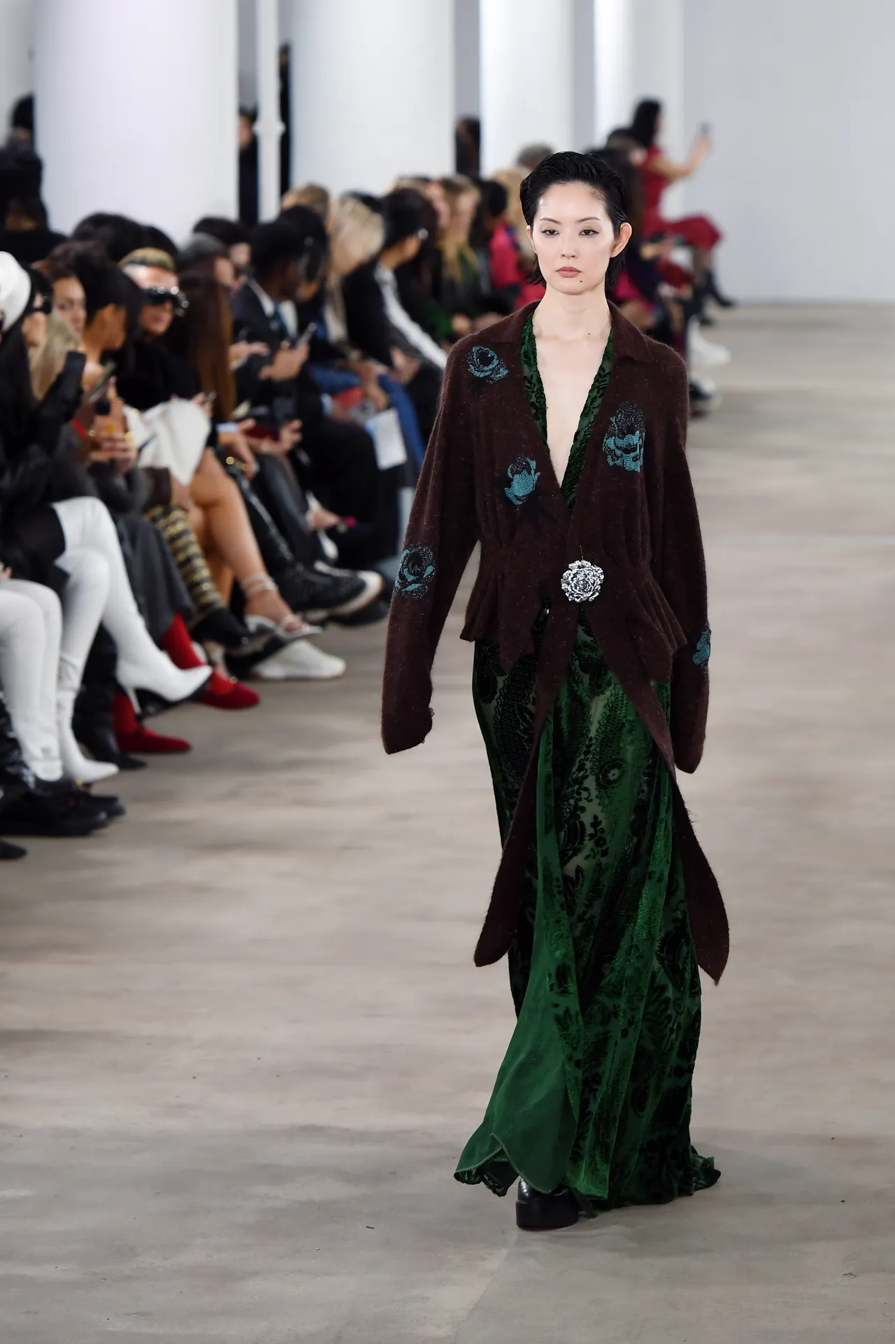 中國品牌「玖姿」秋冬大秀11日在紐約時裝周登場。新華社