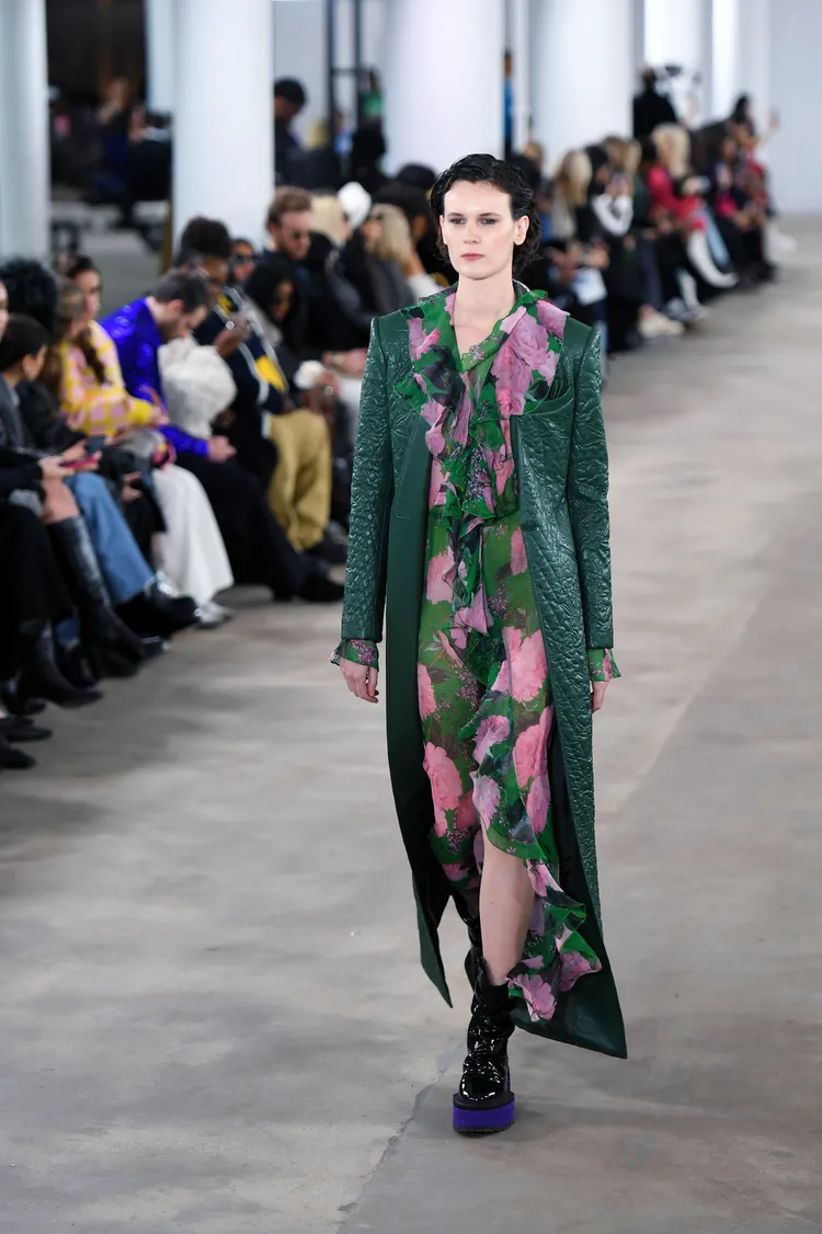 中國品牌「玖姿」秋冬大秀11日在紐約時裝周登場。新華社