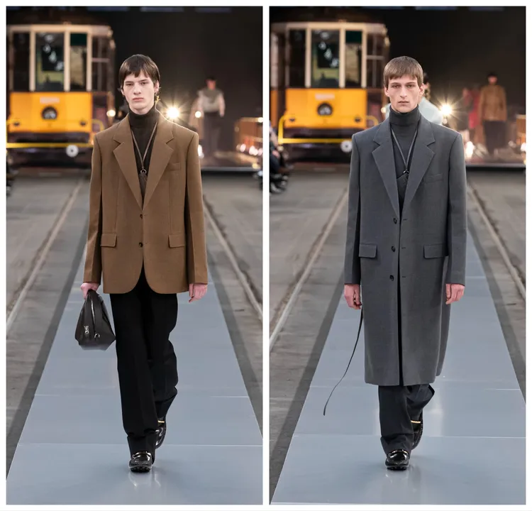 外套單品保持精煉剪裁。品牌提供