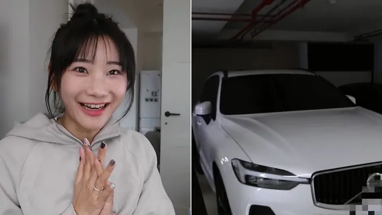 愛莉莎莎與她的新車。翻攝自愛莉莎莎YouTube