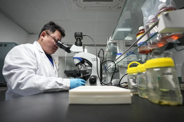 化驗水質。新華社