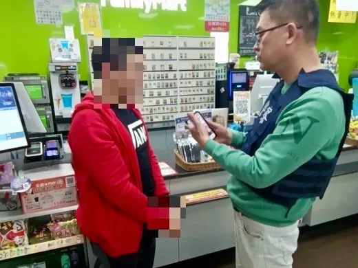 厲姓主嫌在超商落網。讀者提供