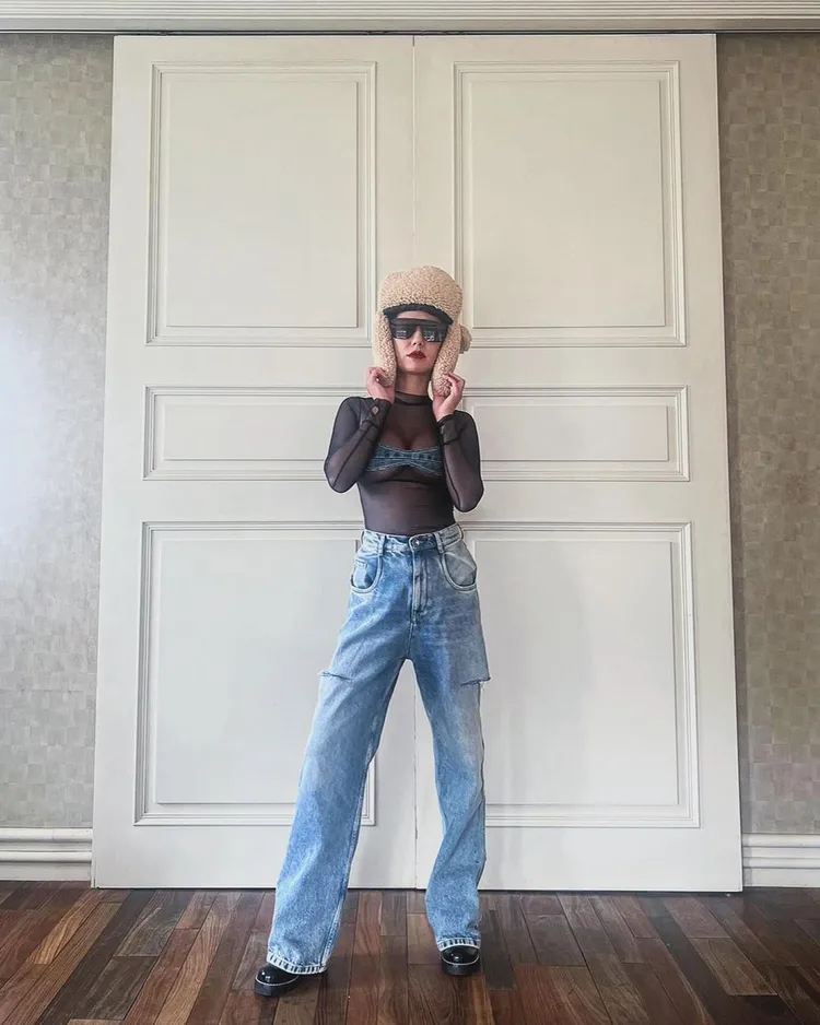 盧南君透露奇怪的帽子跟緊身衣是她的軟肋，買的時候就知道不會穿出門。翻攝盧南君IG