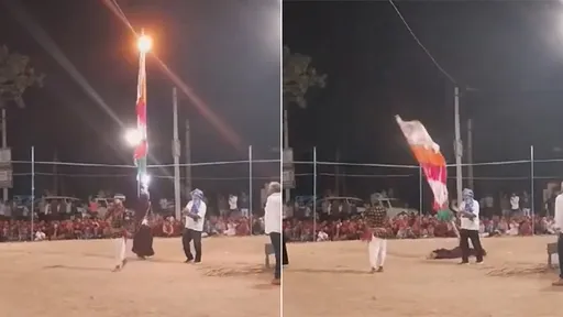 奪命影片|頭頂旗桿誤觸高壓電 女舞者「電流貫體」瞬間沒命