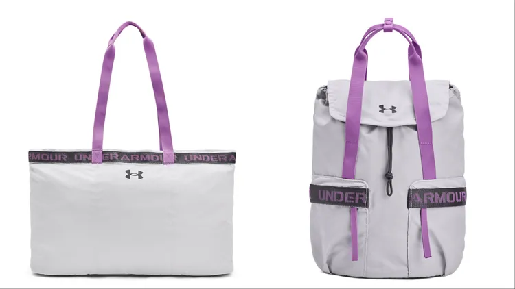UA Favorite托特包（左）1280元、UA Favorite後背包（右）1480元。品牌提供