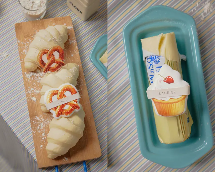 蝴蝶餅、杯子蛋糕粉撲，以及蝴蝶餅手機支架周邊單品。品牌提供