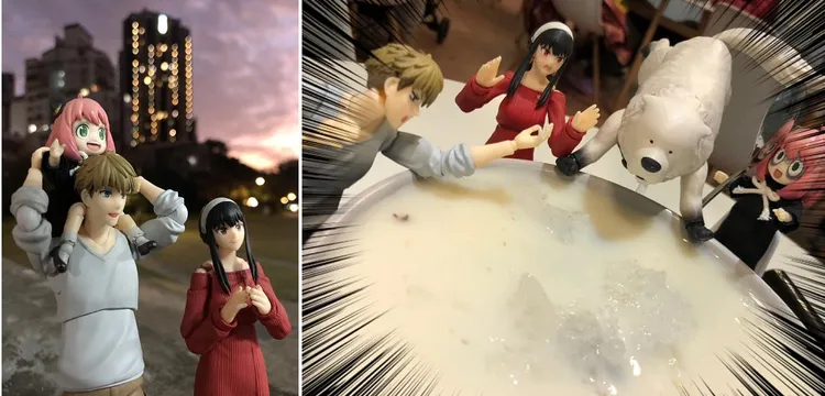 網友分享自己的娃並寫道：「雖然沒他的貴～但我也會帶娃娃、玩具出門拍照～。」翻攝《路上觀察學院》社團