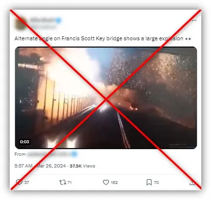 陰謀論傳「爆炸片」指美斷橋是恐攻　打假真相出爐