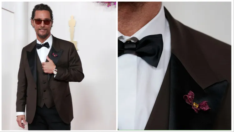 馬修麥康納同樣選擇CINDY CHAO珠寶。美聯社