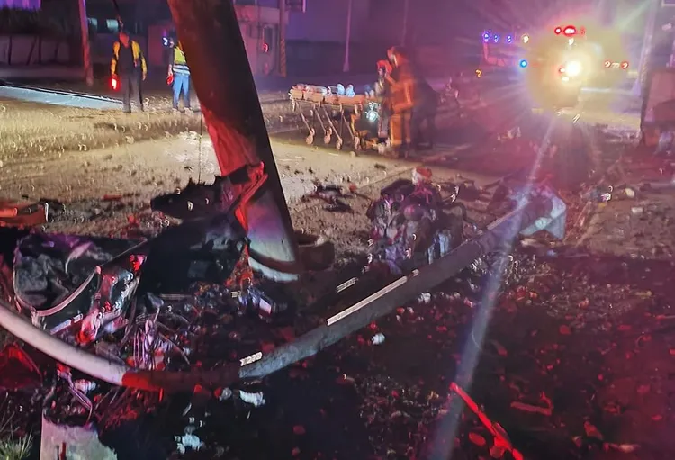 現場零件散落。翻攝臉書「斗六人聊天室」