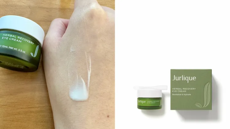 Jurlique賦活再生發光眼霜，15ml／2000元。左圖張家玲攝、右圖品牌提供