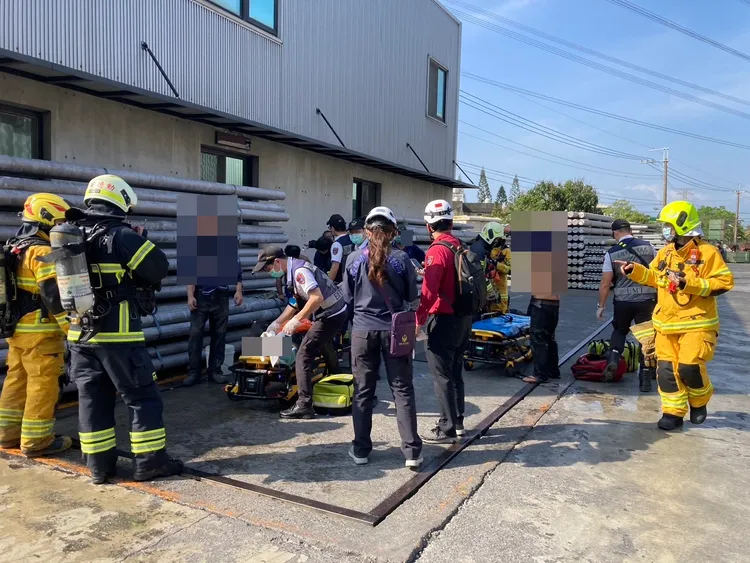 鋁業工廠氣爆，造成2死6傷。翻攝畫面