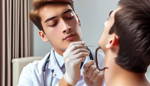 恐怖喔!嚇死醫生了 男子喉嚨裡夾出吸飽血的大水蛭