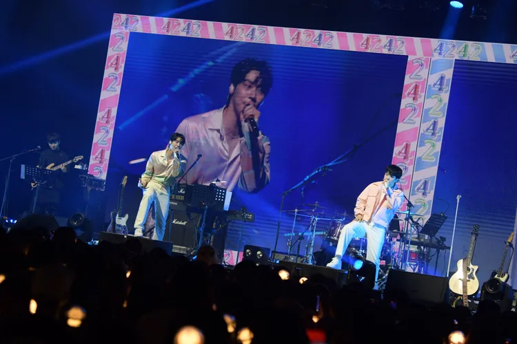 李承協（左）、柳會勝時隔3個月來台開唱。讀者提供