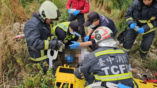 台中女墜落6米深旱溪河床 摔斷左腳送醫!丈夫也在場