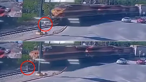 驚悚影片｜她戴耳機滑手機漫步　零察覺「火車追撞」慘死鐵軌上