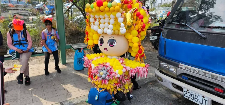 以氣球打造的媽祖，相當活動有朝氣。李肇中提供