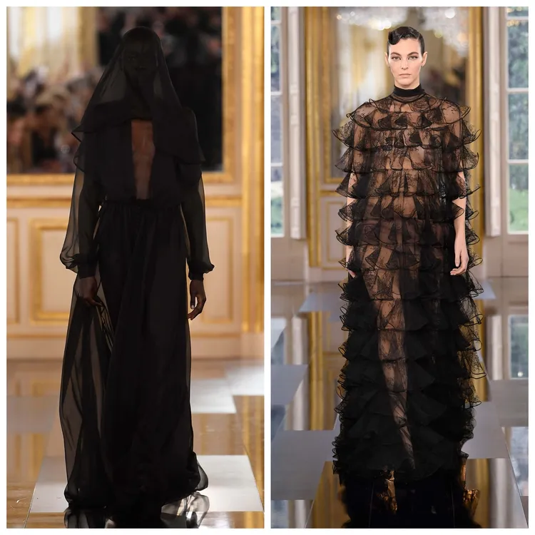 黑色替柔軟布料的浪漫感注入叛逆氣息。品牌提供