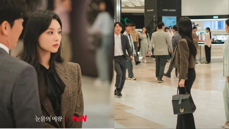 金智媛拎上Brillant MM經典黑色手袋。翻攝TVN官網