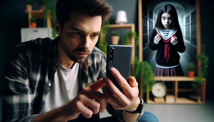 許男還拍下被害少女的裸照，以裸照向他人借錢。AI生成示意圖