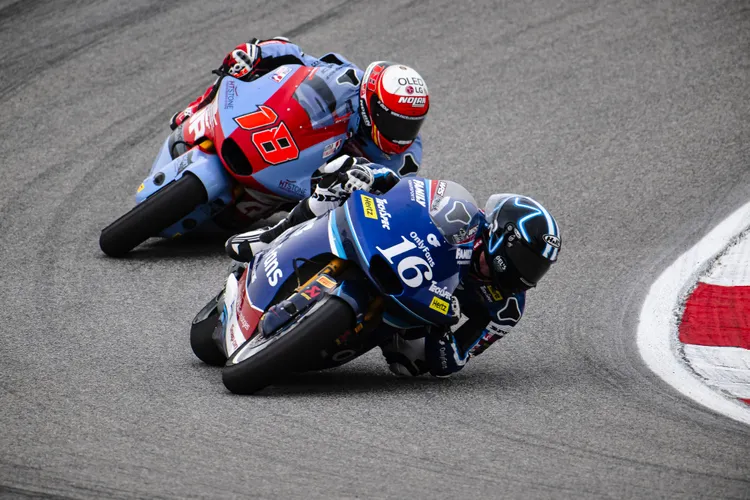 Moto3上，亞軍Jose Antonio Rueda (Red Bull KTM Ajo/KTM)，前、後胎選用軟質SC1膠料配方。業者提供