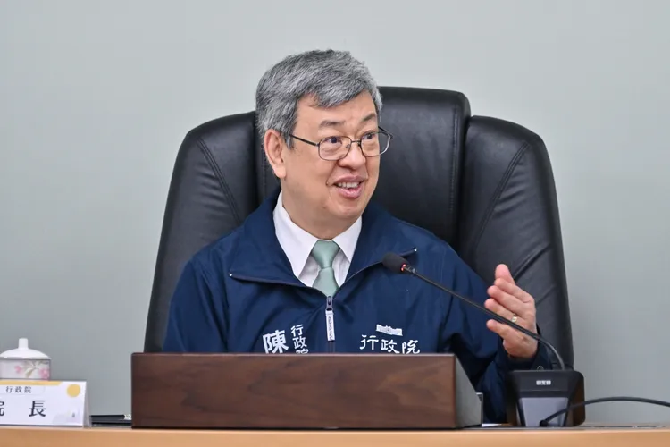 陳建仁肯定中科院提升我國自行研發與製造武器的量能。政院提供