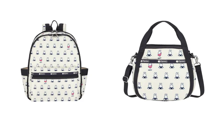 MIFFY排排站健行後背包（左）8800元、MIFFY排排站斜背手提兩用包（右）4800元。品牌提供