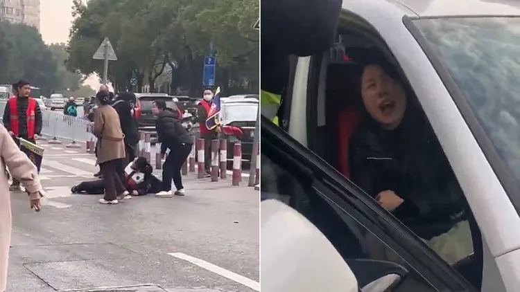 殷女宣稱是被腦控才會肇事。翻攝自推特