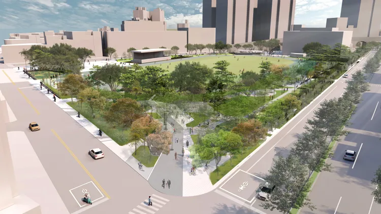 三重綜合體育場模擬圖。城鄉局提供