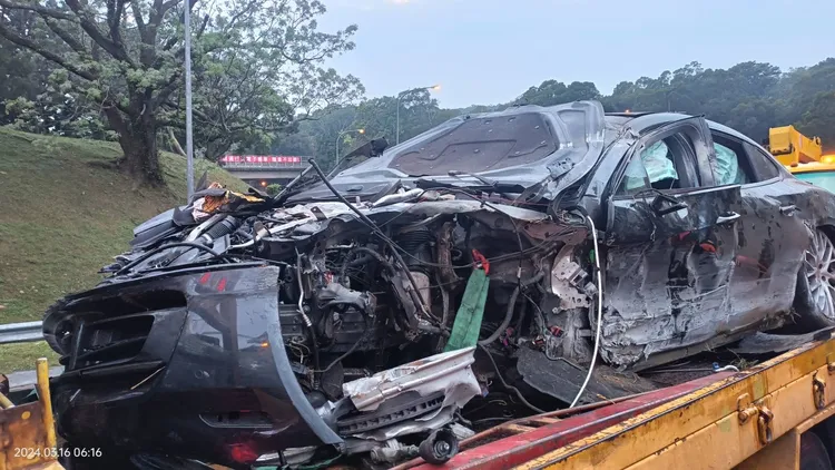 國道警方將釐清有無酒駕。警方提供