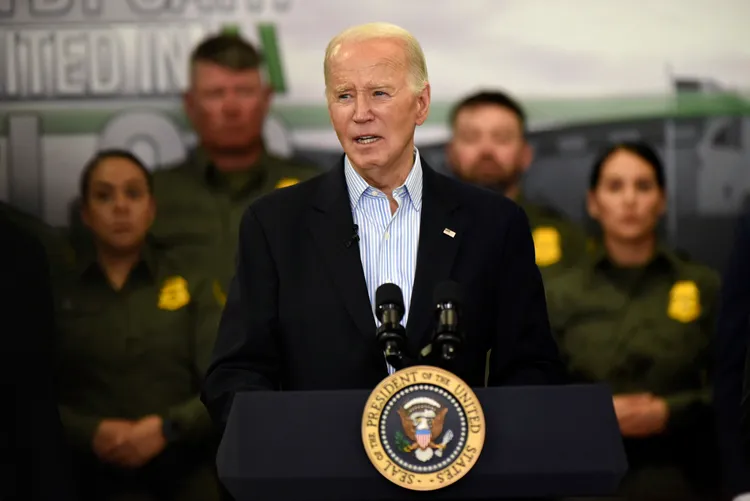 拜登走訪德州毗鄰墨西哥的邊界。美聯社