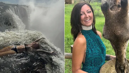 她躺瀑布边缘拍玩命美照　「像按摩浴缸」直呼可怕但值得冒险